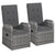 5 Piece Garden Dining Set with Cushions Grey