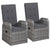 7 Piece Garden Dining Set with Cushions Grey