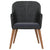 3 Piece Garden Dining Set with Cushions Black