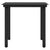 3 Piece Garden Dining Set with Cushions Black