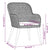 3 Piece Garden Dining Set with Cushions Black