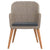 5 Piece Garden Dining Set with Cushions Brown