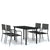 5 Piece Garden Dining Set Grey