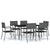 7 Piece Garden Dining Set Grey