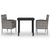 3 Piece Garden Dining Set Anthracite