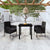 3 Piece Garden Dining Set Black