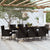 9 Piece Garden Dining Set Black