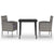 3 Piece Garden Dining Set Anthracite