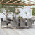 9 Piece Garden Dining Set Anthracite