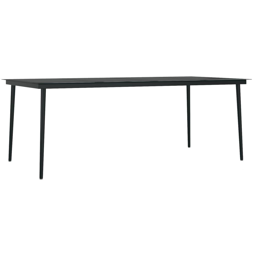 7 Piece Garden Dining Set Dark Grey