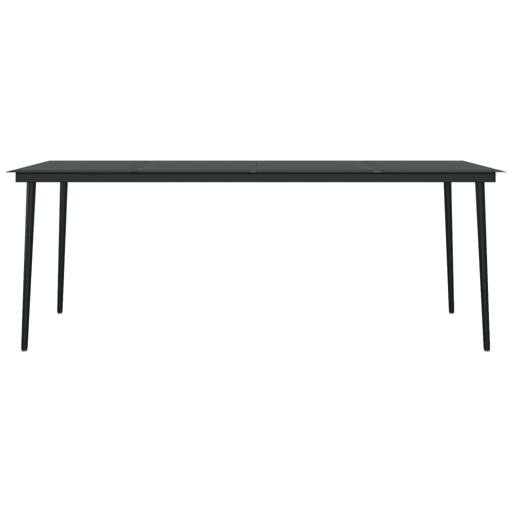 7 Piece Garden Dining Set Dark Grey