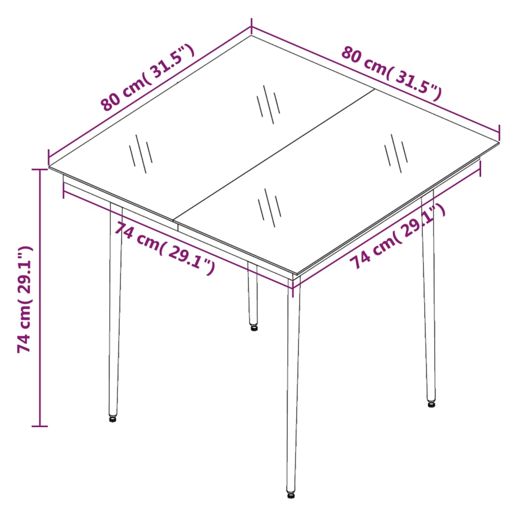 3 Piece Garden Dining Set with Cushions Poly Rattan and Glass