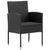 Garden Chairs with Black Cushions 2 pcs Black Poly Rattan