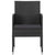 Garden Chairs with Black Cushions 2 pcs Black Poly Rattan