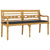 Batavia Bench with Anthracite Cushion 150 cm Solid Wood Teak