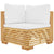 3 Piece Garden Lounge Set with Cushions Solid Wood Teak