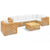 7 Piece Garden Lounge Set with Cushions Solid Wood Teak