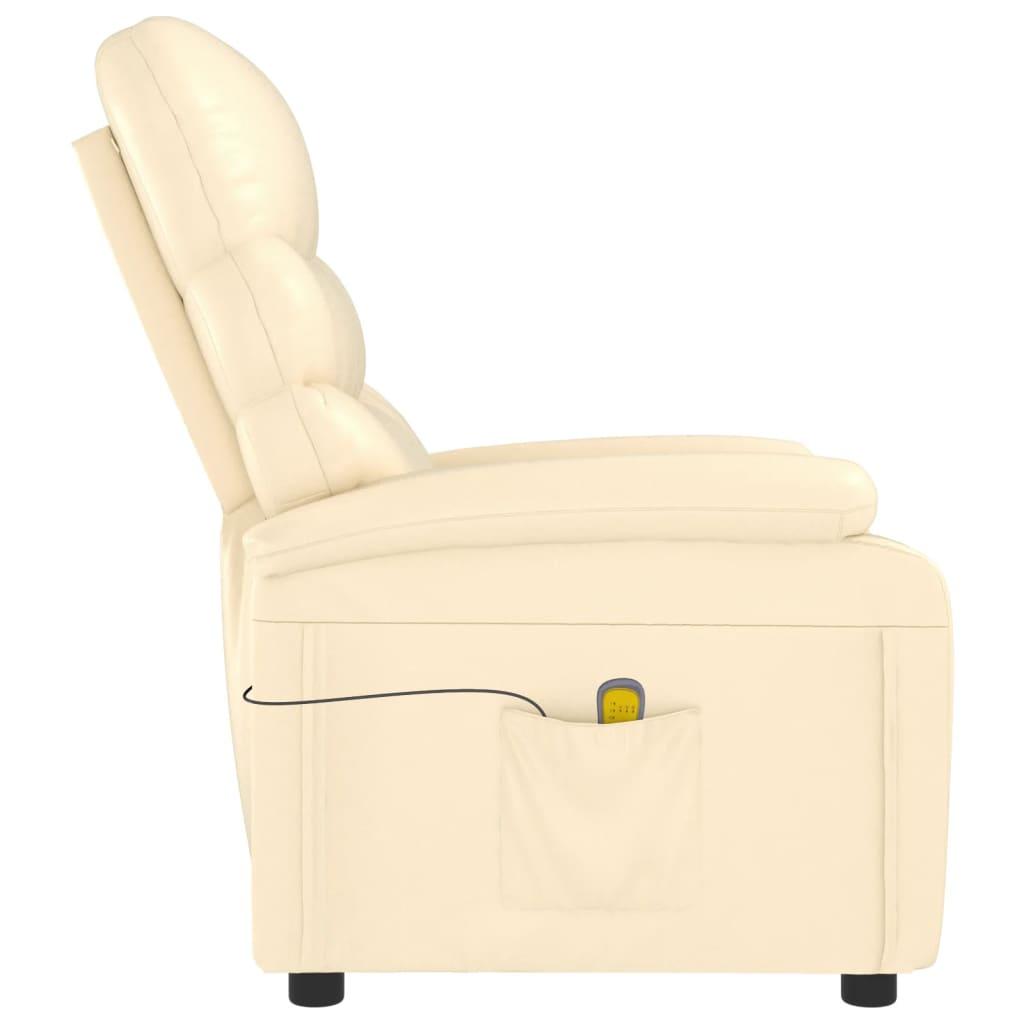 Massage Chair Cream Faux Leather