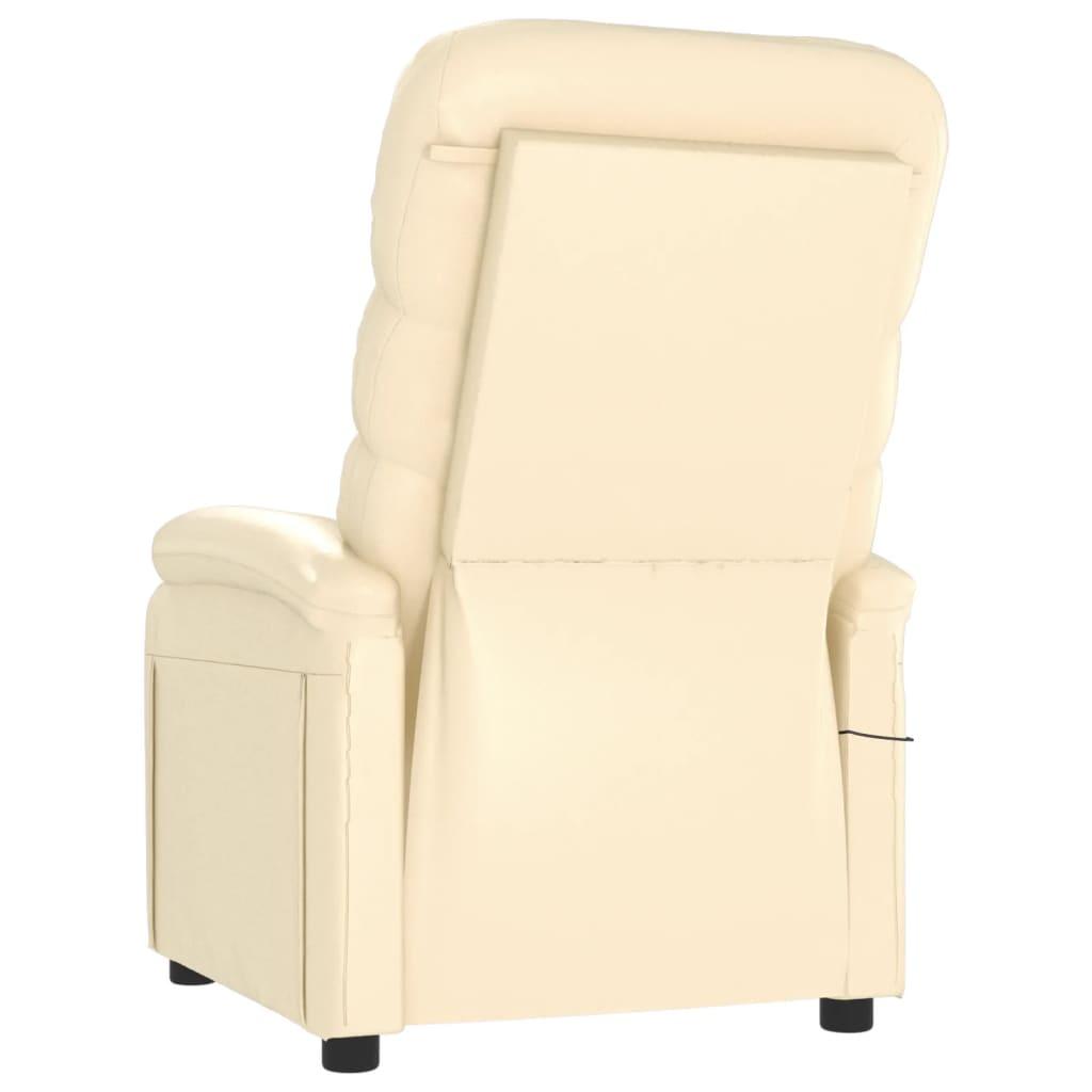 Massage Chair Cream Faux Leather