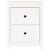 Bedside Cabinet White 50x35x61.5 cm Solid Wood Pine