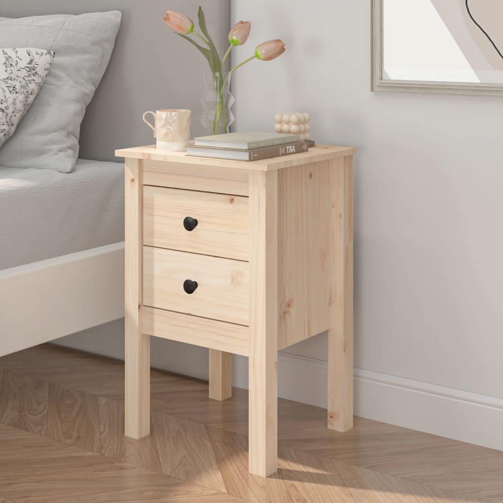 Bedside Cabinet 40x35x61.5 cm Solid Wood Pine