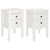 Bedside Cabinets 2 pcs White 40x35x61.5 cm Solid Wood Pine