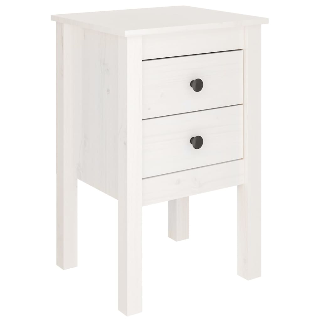 Bedside Cabinets 2 pcs White 40x35x61.5 cm Solid Wood Pine