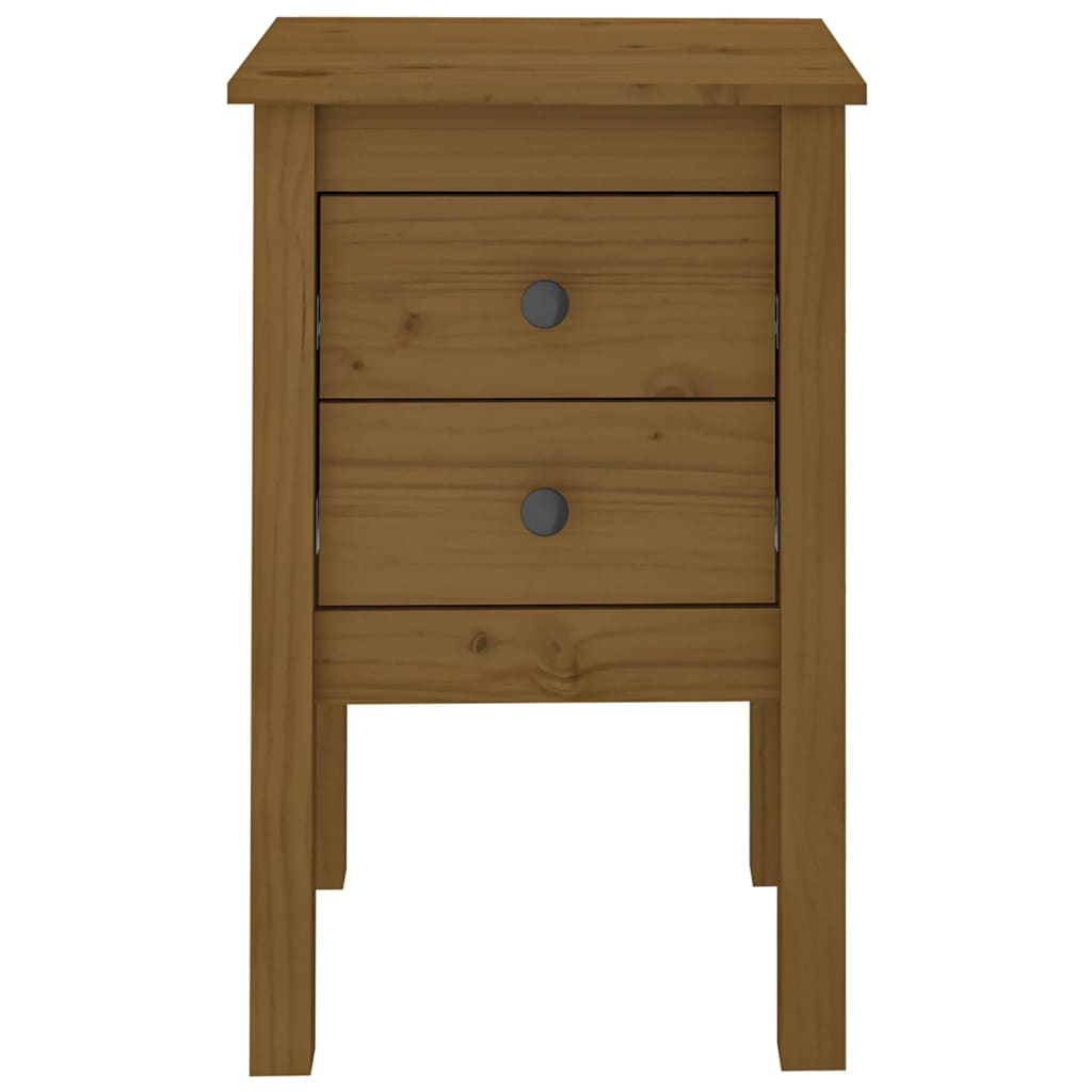 Bedside Cabinet Honey Brown 40x35x61.5 cm Solid Wood Pine