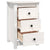 Bedside Cabinet White 40x35x61.5 cm Solid Wood Pine