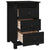 Bedside Cabinet Black 40x35x61.5 cm Solid Wood Pine