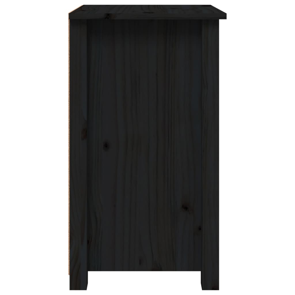 Bedside Cabinets 2 pcs Black 40x35x61.5 cm Solid Wood Pine