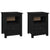 Bedside Cabinets 2 pcs Black 40x35x49 cm Solid Wood Pine