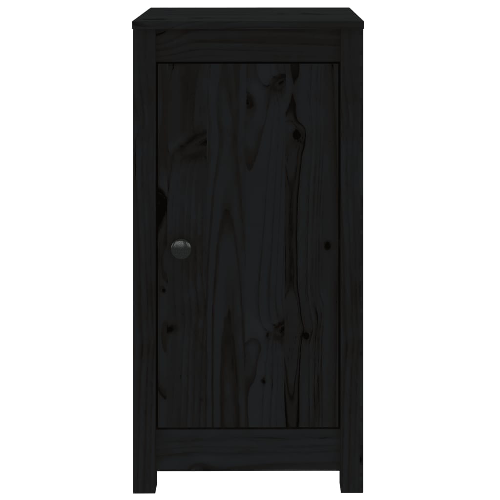 Sideboards 2 pcs Black 39x35x80 cm Solid Wood Pine