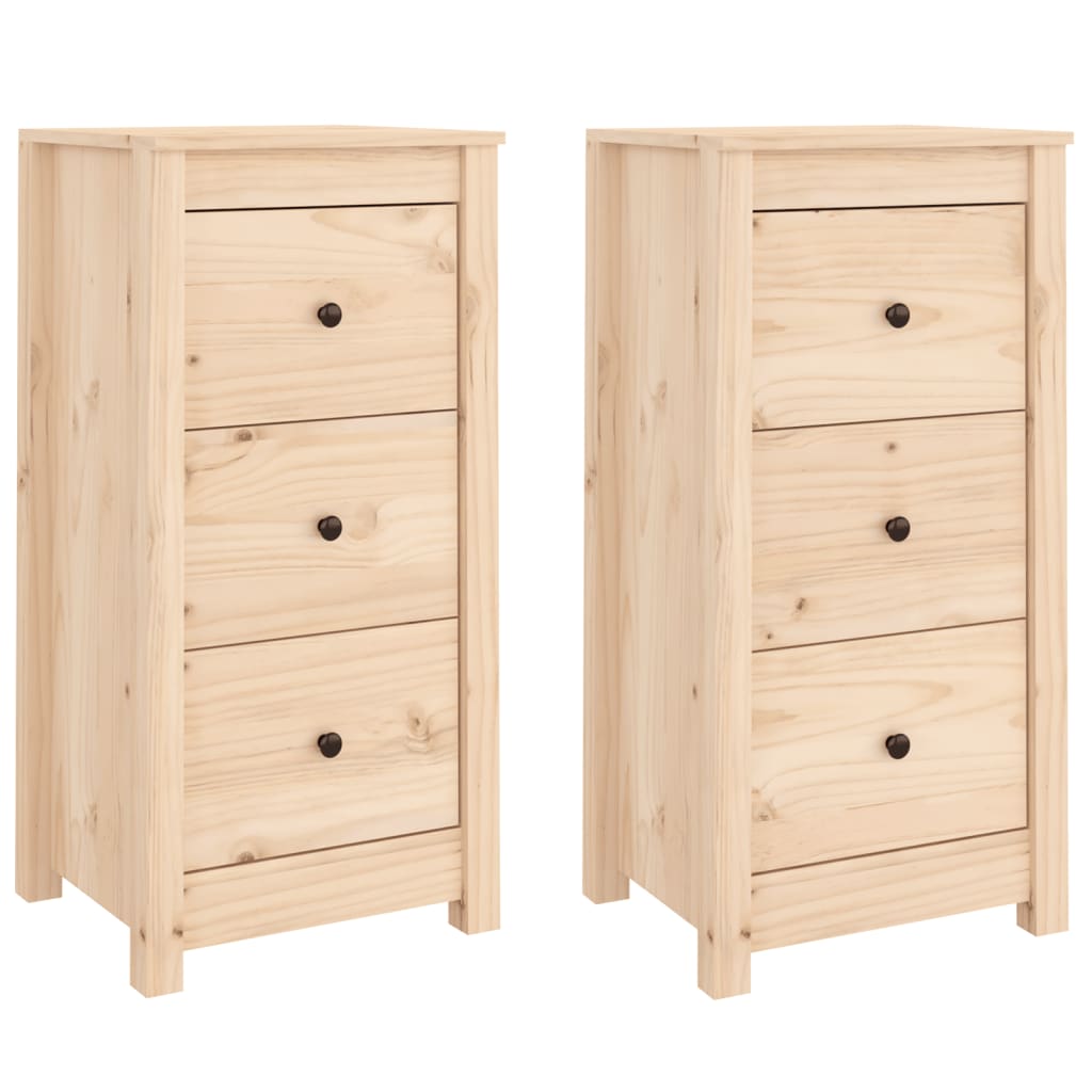 Sideboards 2 pcs 40x35x80 cm Solid Wood Pine