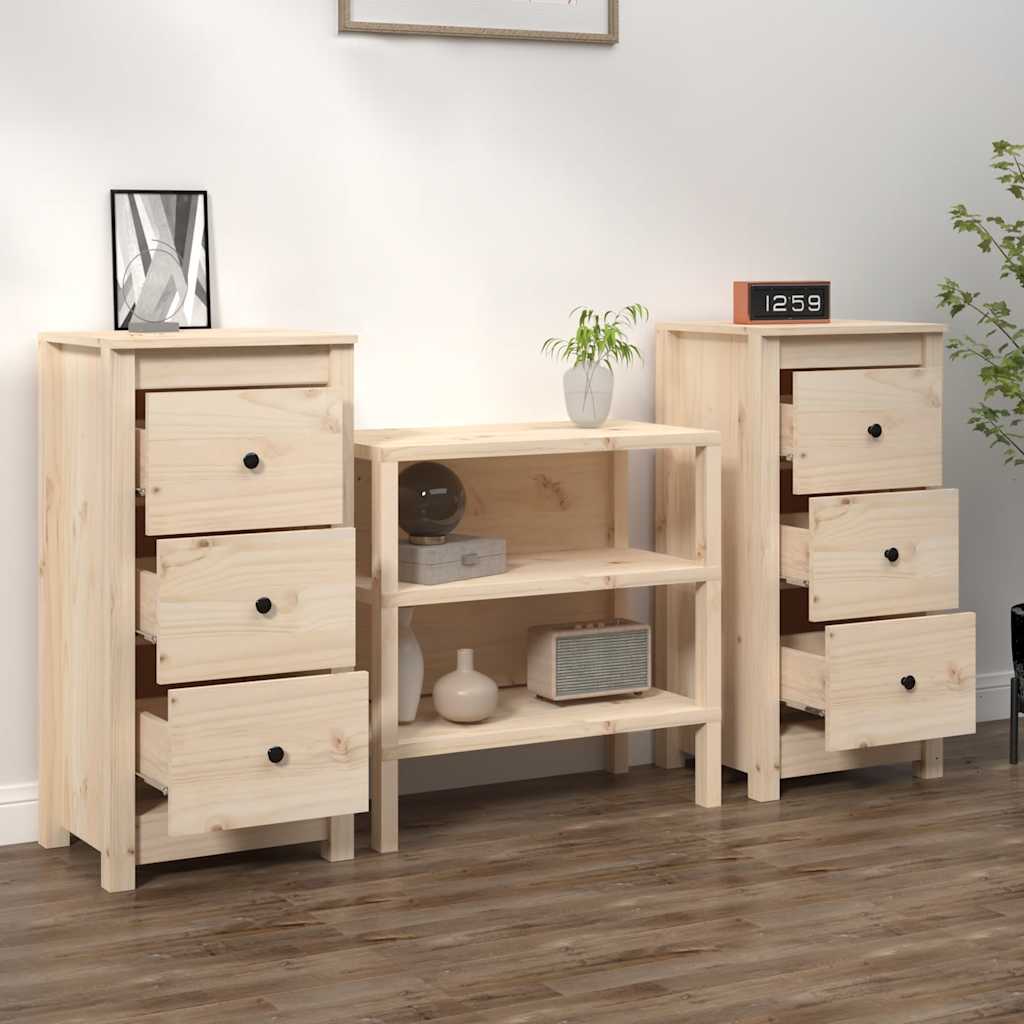 Sideboards 2 pcs 40x35x80 cm Solid Wood Pine