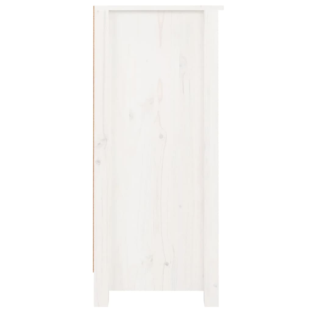 Sideboard White 40x35x80 cm Solid Wood Pine