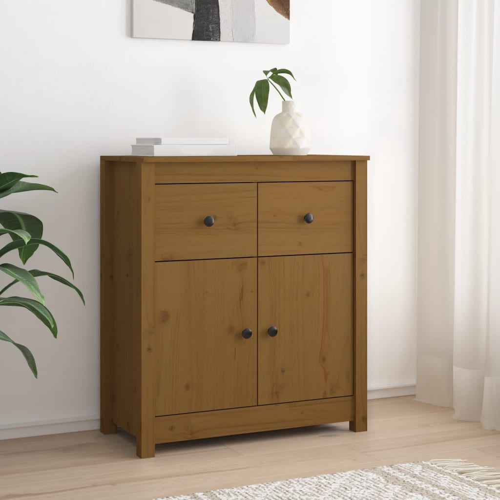 Sideboard Honey Brown 70x35x80 cm Solid Wood Pine