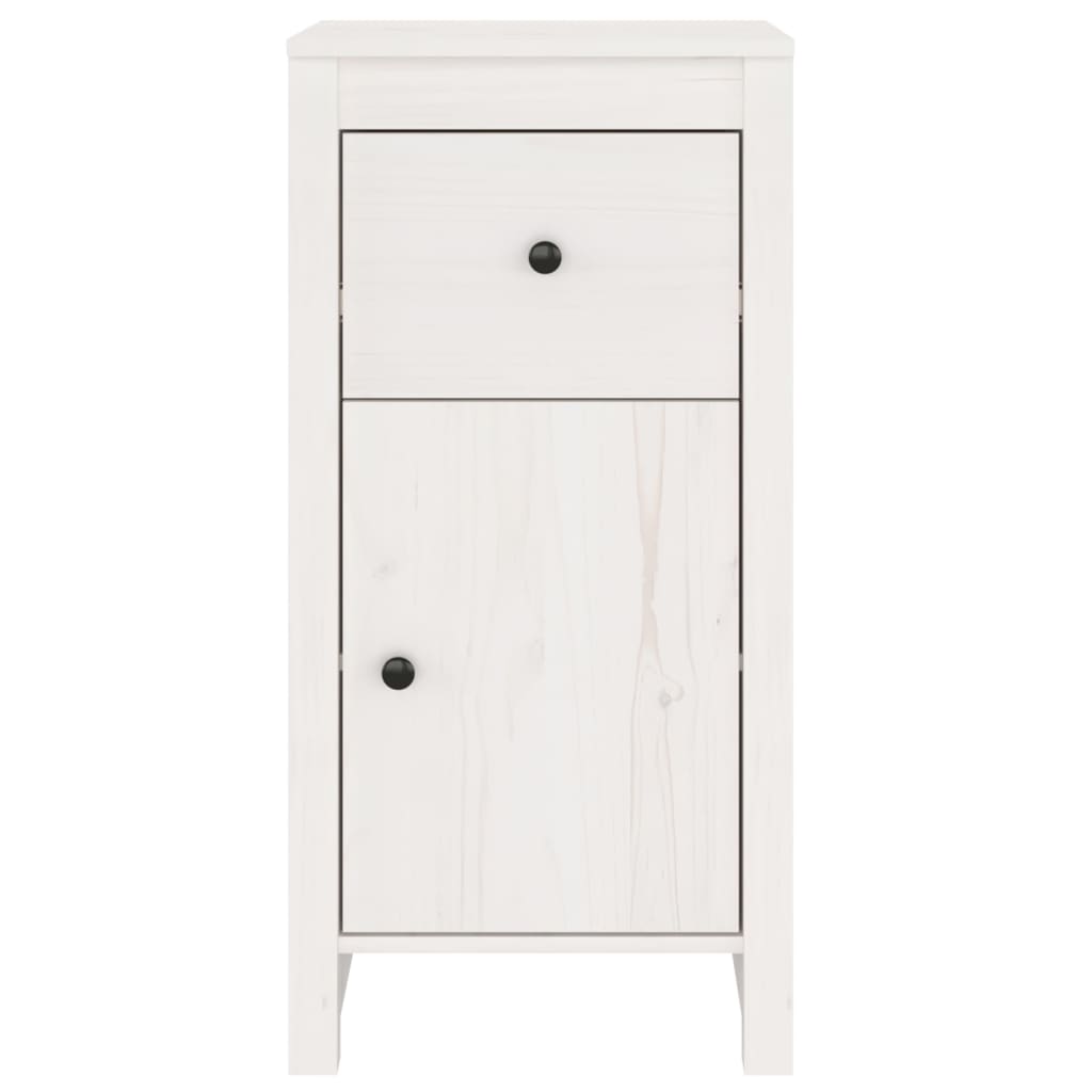 Sideboard White 40x35x80 cm Solid Wood Pine