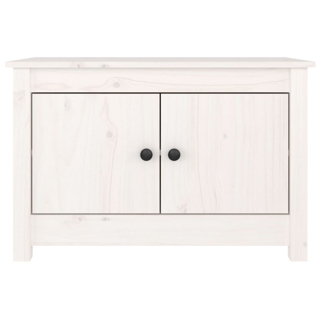 Shoe Cabinet White 70x38x45.5 cm Solid Wood Pine