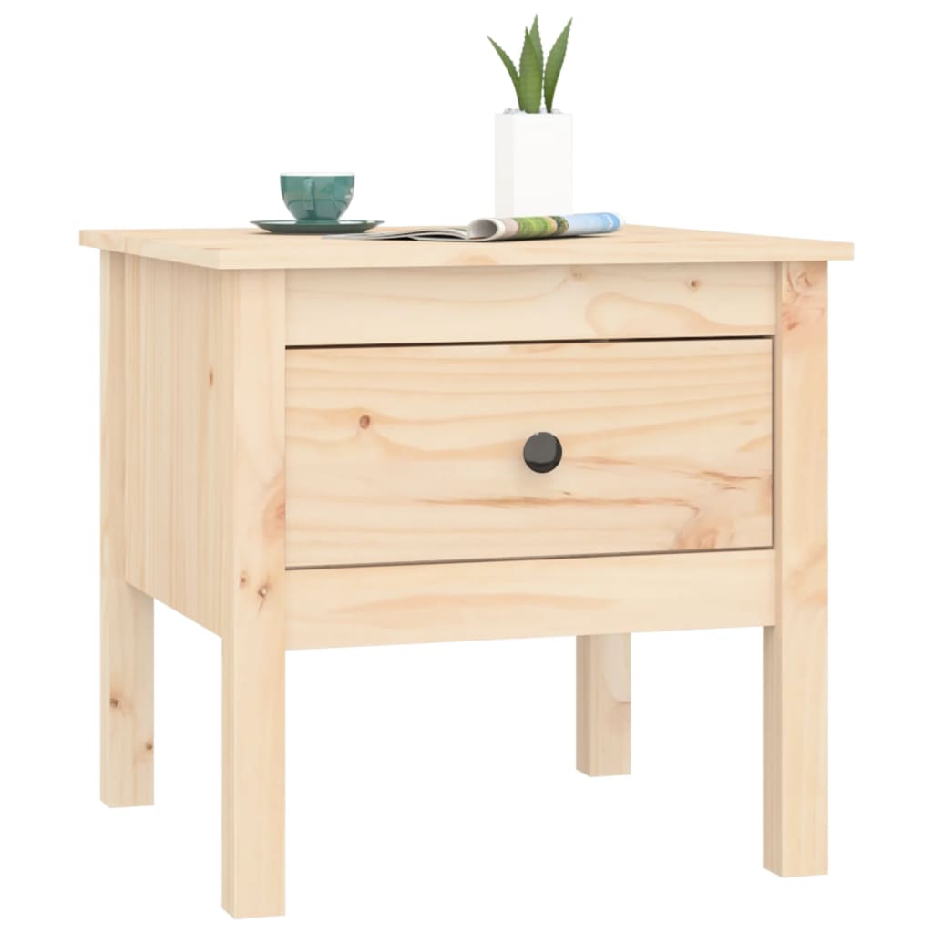 Side Table 50x50x49 cm Solid Wood Pine