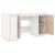 Desk White 140x50x75 cm Solid Wood Pine