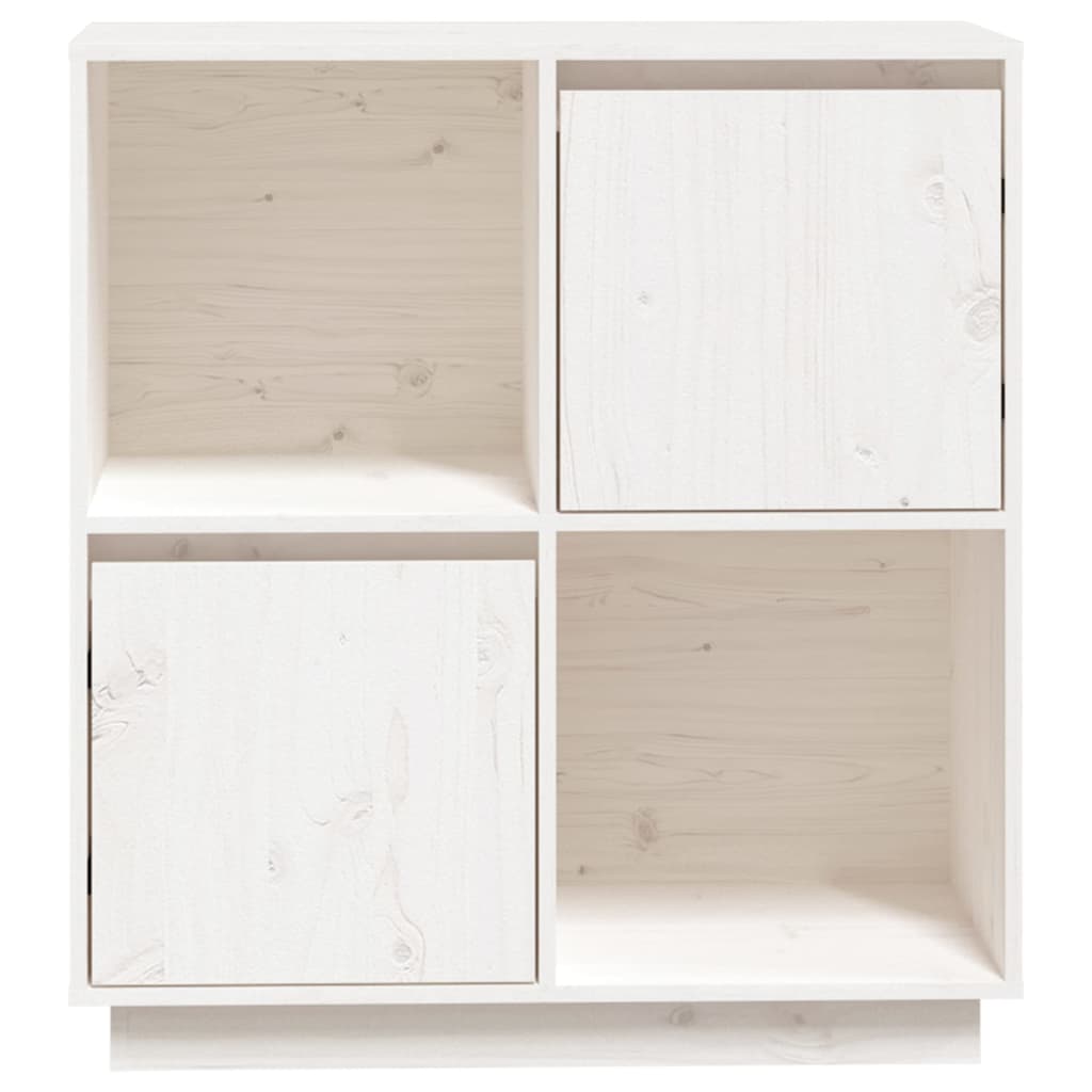 Sideboard White 74x35x80 cm Solid Wood Pine