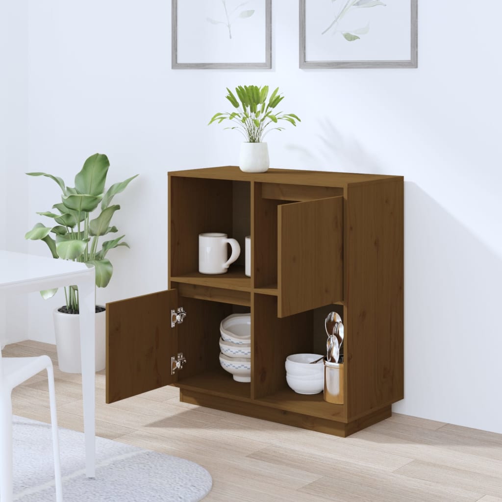 Sideboard Honey Brown 74x35x80 cm Solid Wood Pine