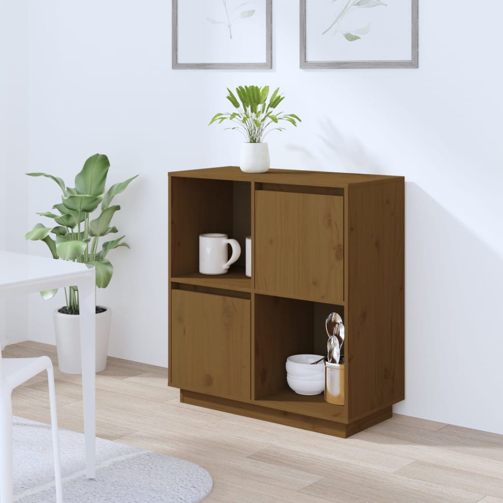 Sideboard Honey Brown 74x35x80 cm Solid Wood Pine