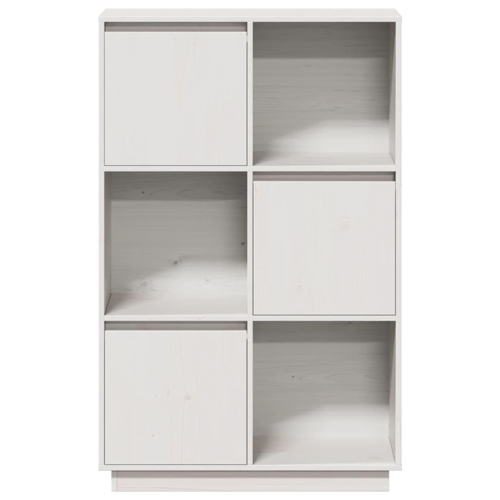 Highboard White 74x35x117 cm Solid Wood Pine