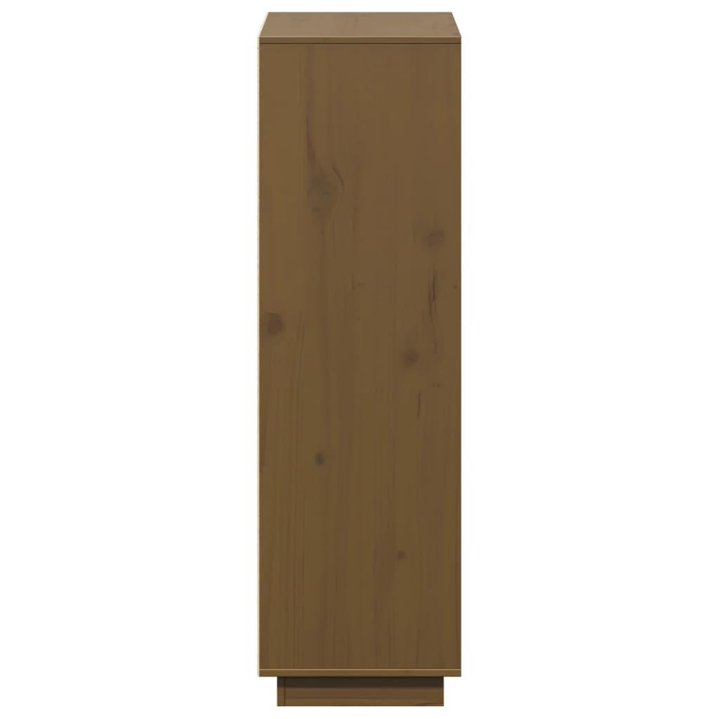 Highboard Honey Brown 74x35x117 cm Solid Wood Pine