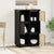 Highboard Black 74x35x117 cm Solid Wood Pine