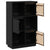 Highboard Black 74x35x117 cm Solid Wood Pine