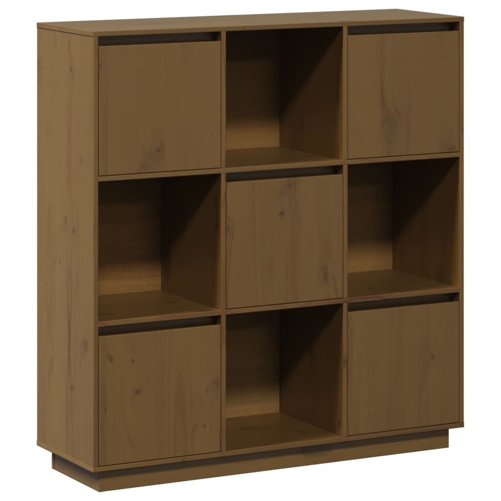 Highboard Honey Brown 110.5x35x117 cm Solid Wood Pine