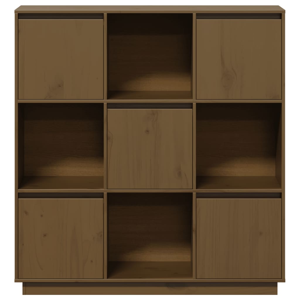 Highboard Honey Brown 110.5x35x117 cm Solid Wood Pine